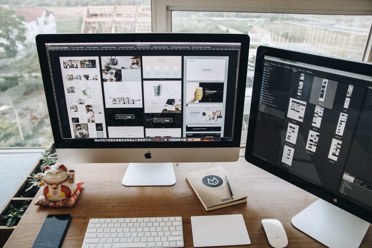monitor screen on desk
